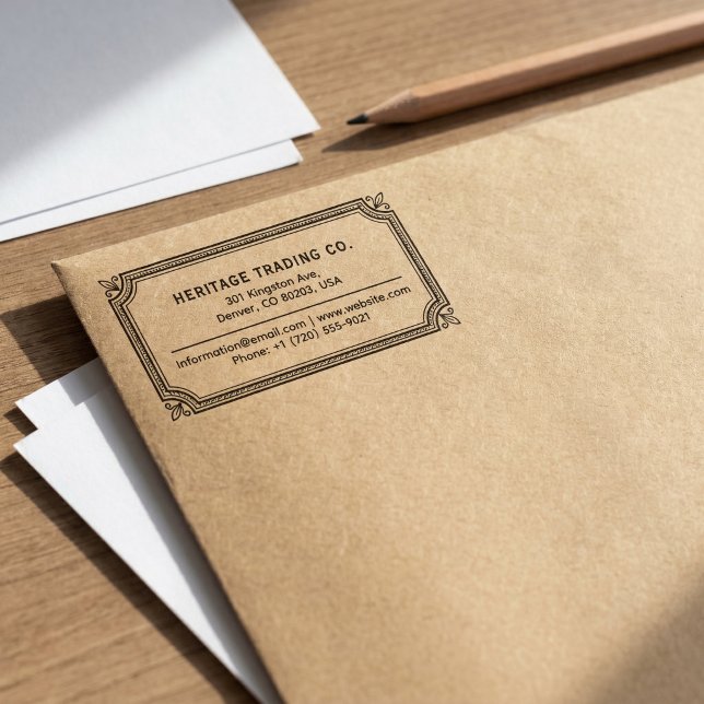 Business Return Address | Professional Logo Modern Self-inking Stamp (Creator Uploaded)