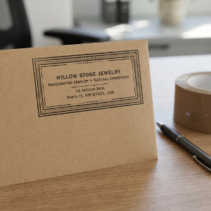 Business Return Address Professional Logo Modern Self-inking Stamp