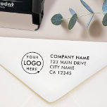 Business Return Address | Professional Logo Modern Self-inking Stamp<br><div class="desc">A simple custom business template in a modern minimalist style which can be easily updated with your company logo,  company name and address. If you need any help personalizing this product,  please contact me using the message button below and I'll be happy to help.</div>