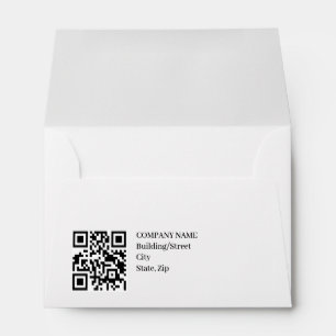 Business Return Address QR Code  Envelope