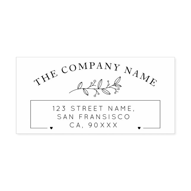 Business Return address rubber stamp (Design)
