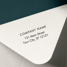 Business Return Address Simple Modern