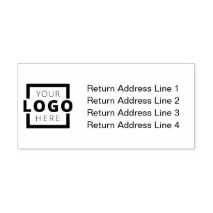 Business Return Address with Custom Logo Self-inking Stamp