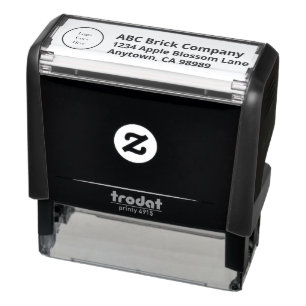 Business Return Address with Custom Logo Self-inking Stamp