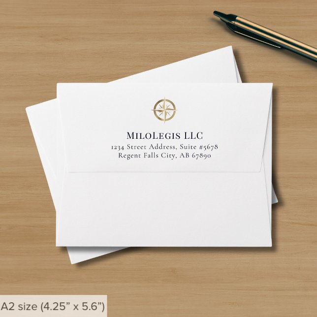 Business Return Address with Logo Note Card Envelope (Creator Uploaded)