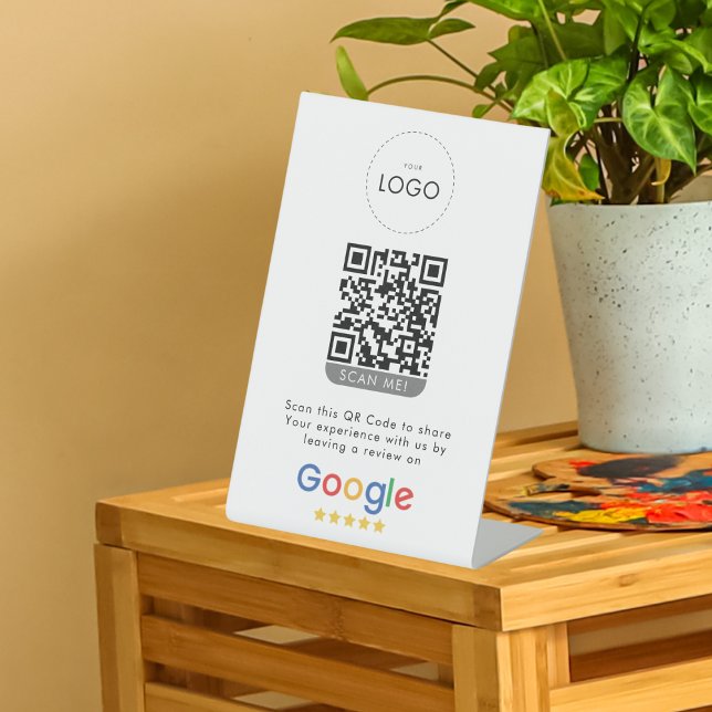 Business Review On Google QR Code Rating Pedestal Sign (Creator Uploaded)