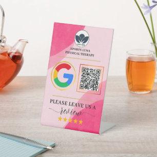 Business Review Sign - Custom QR Code with Logo