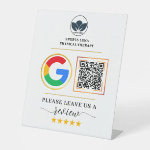 Business Review Sign - Custom QR Code with Logo