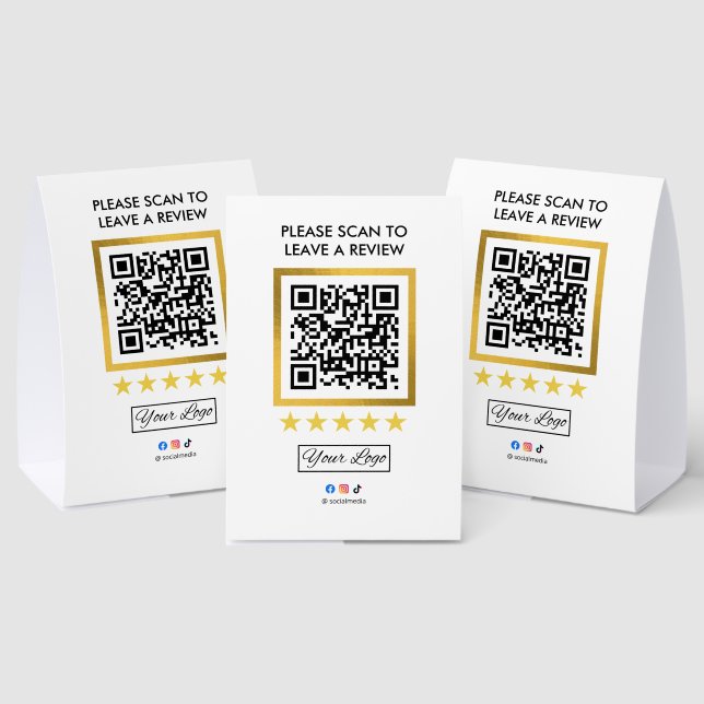 Business Review Tabletop Sign l QR Code (Insitu(Multi))