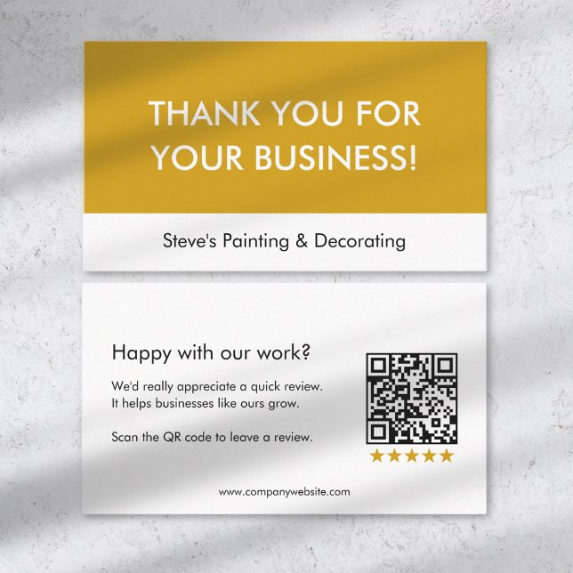Business Review Thank You QR Code Minimal Referral Card (Creator Uploaded)
