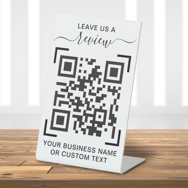 Business Review With QR Code Pedestal Sign (Creator Uploaded)
