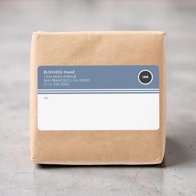 Business Round Logo Mailing Shipping Labels (Creator Uploaded)