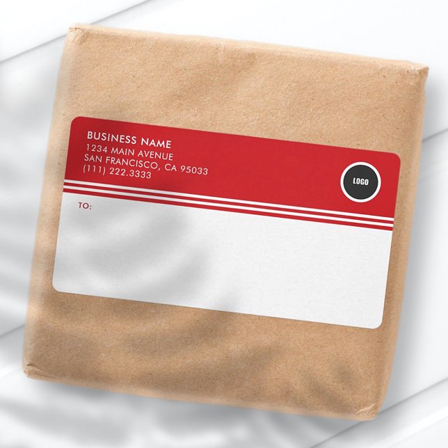Business Round Logo Mailing Shipping Labels (Creator Uploaded)