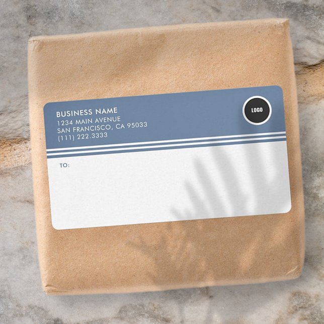 Business Round Logo Mailing Shipping Labels (Creator Uploaded)