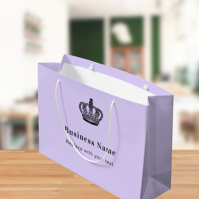 Business royal crown lavender large gift bag (Creator Uploaded)