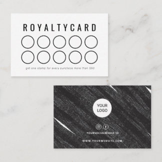 Business royalty cards black white modern