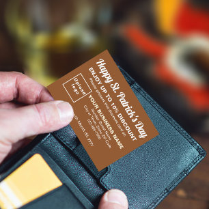 Business Saint Patrick Brown Discount Card