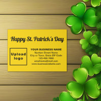Business Saint Patrick Greeting on Yellow