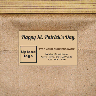 Business Saint Patrick Light Brown Rectangular Sticker