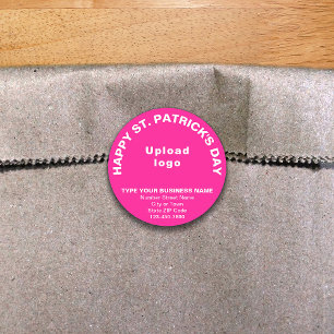 Business Saint Patrick Pink Round Sticker
