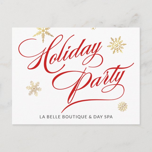 Business Sale Holiday Party Corporate Promotion Postcard (Front)