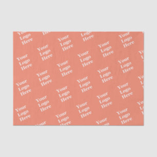 Business Salmon Your Logo Here Template Tissue Paper