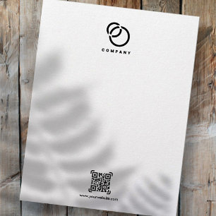 Business Scan Me QR Code Website Modern Simple Custom Letterhead