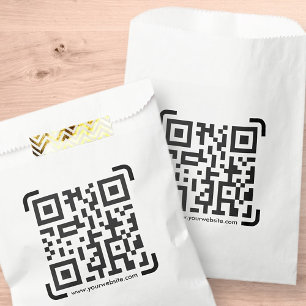 Business Scan Me QR Code Website Modern Simple Favour Bags