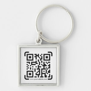 Business Scan Me QR Code Website Modern Simple Key Ring