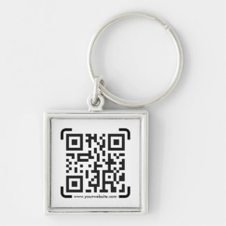 Business Scan Me QR Code Website Modern Simple Key Ring