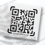 Business Scan Me QR Code Website Modern Simple Magnet<br><div class="desc">Design is modern and simple. Add your own QR code.</div>