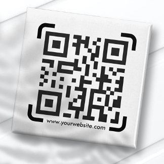 Business Scan Me QR Code Website Modern Simple Magnet