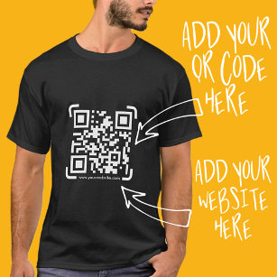 Business Scan Me QR Code Website Modern Simple T-Shirt