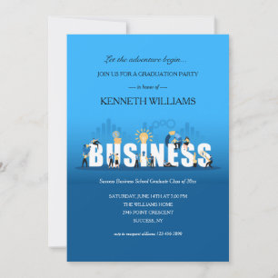 Business School Graduation Party Invitation