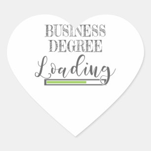 Business School Student Gift Business Degree Loadi Heart Sticker