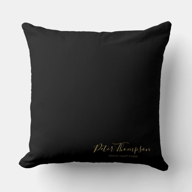Business Script Elegant Signature Cushion (Front)