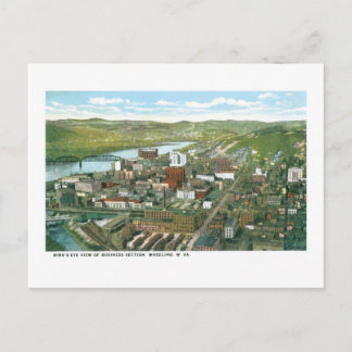 Business Section, Wheeling, West Virginia Postcard
