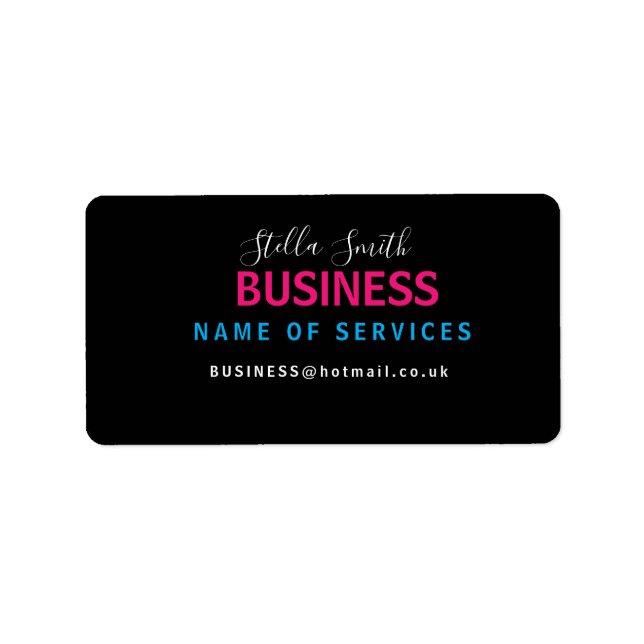 Business Services designer artist Label (Front)