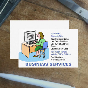 Business Services with Fun Cartoon Card