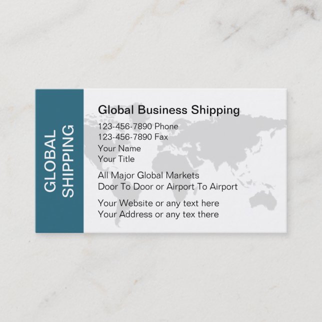 Business Shipping Business Cards (Front)
