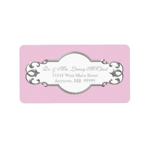 Business Shipping Classic Baroque Swirl Circle Label