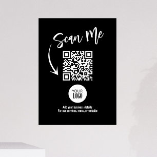 Business Sign Add Your Logo QR Code 