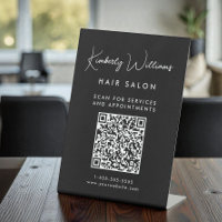 Business Signature Script QR Code Black