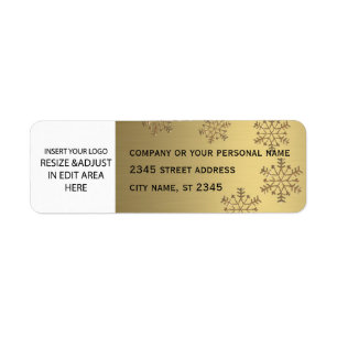 Business simple / insert logo golden snowflake
