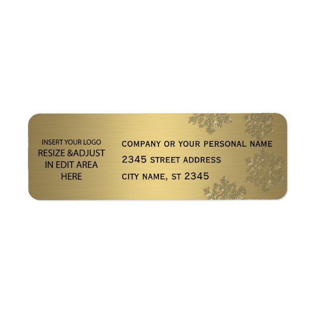 Business simple / insert logo golden snowflake (Front)