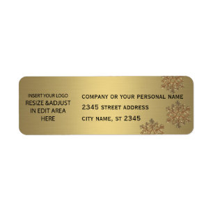 Business simple / insert logo golden snowflake