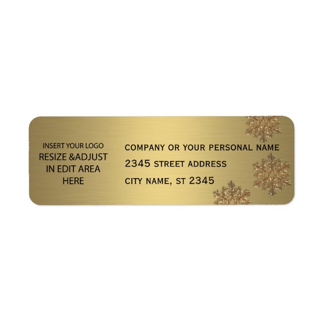 Business simple / insert logo golden snowflake (Front)