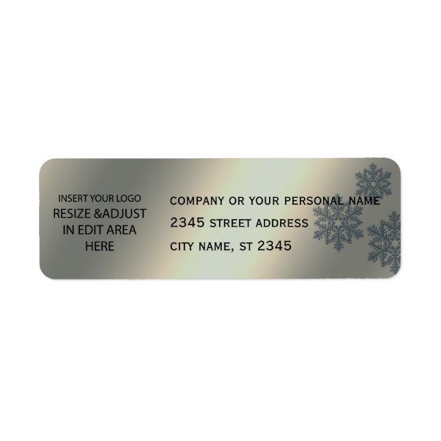 Business simple / insert logo snowflake holiday (Front)