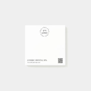 *~* Business Simple Minimal Logo AP8 QR Post-it Notes