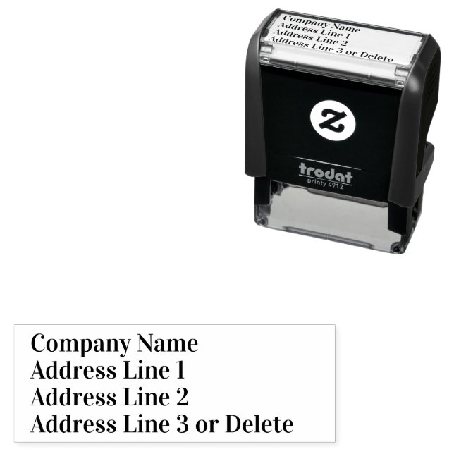 Business Simple Return Address Template Self-inking Stamp (In Situ)